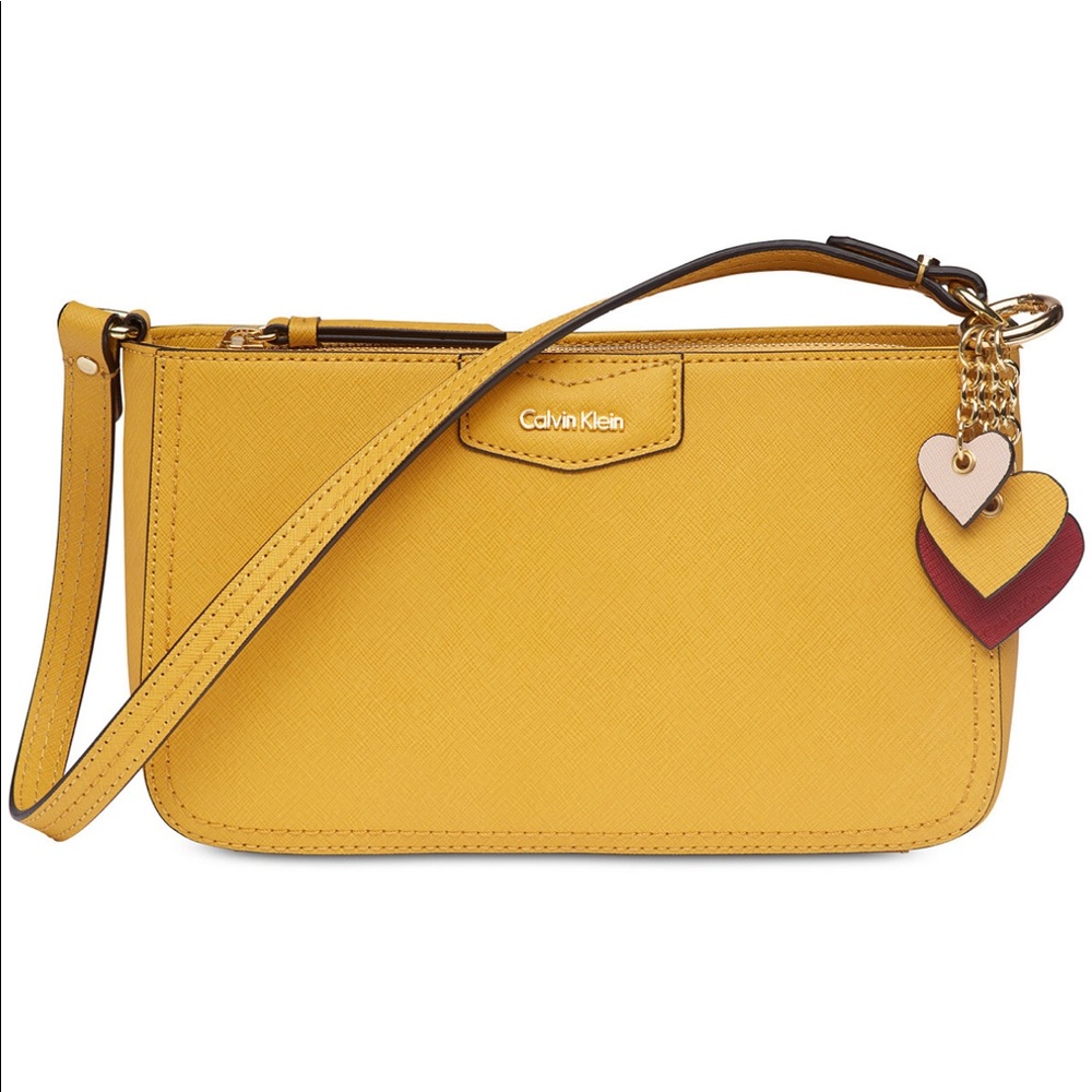 *NWT* Calvin Klein Saffiano Leather Shoulder Bag